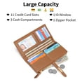 thumbnail image 3 of GAEKEAO Wallets for Women Leather Large Size RFID Blocking Bifold Multi Card Wallet Case Credit Card Holder for Women with Zipper Pocket, 3 of 7