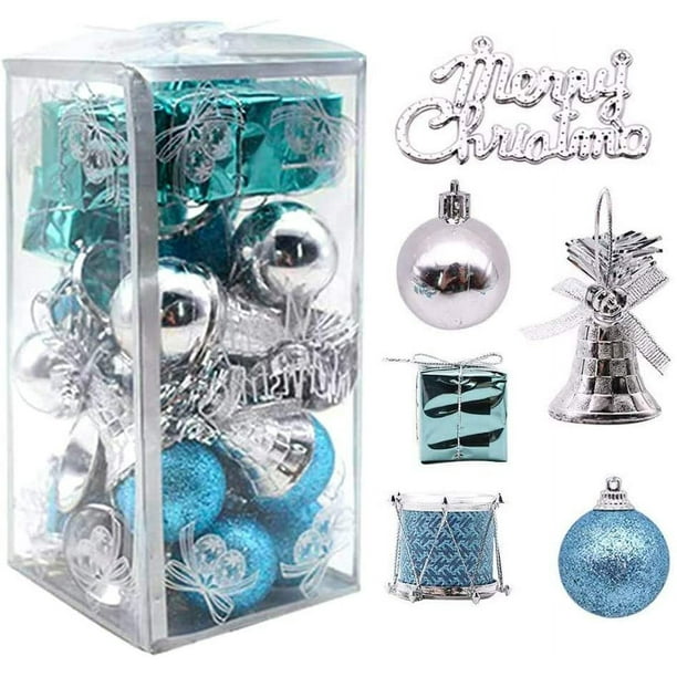 Mini Red and Gold Ball Ornaments Set, 32 Pieces, for Decorating