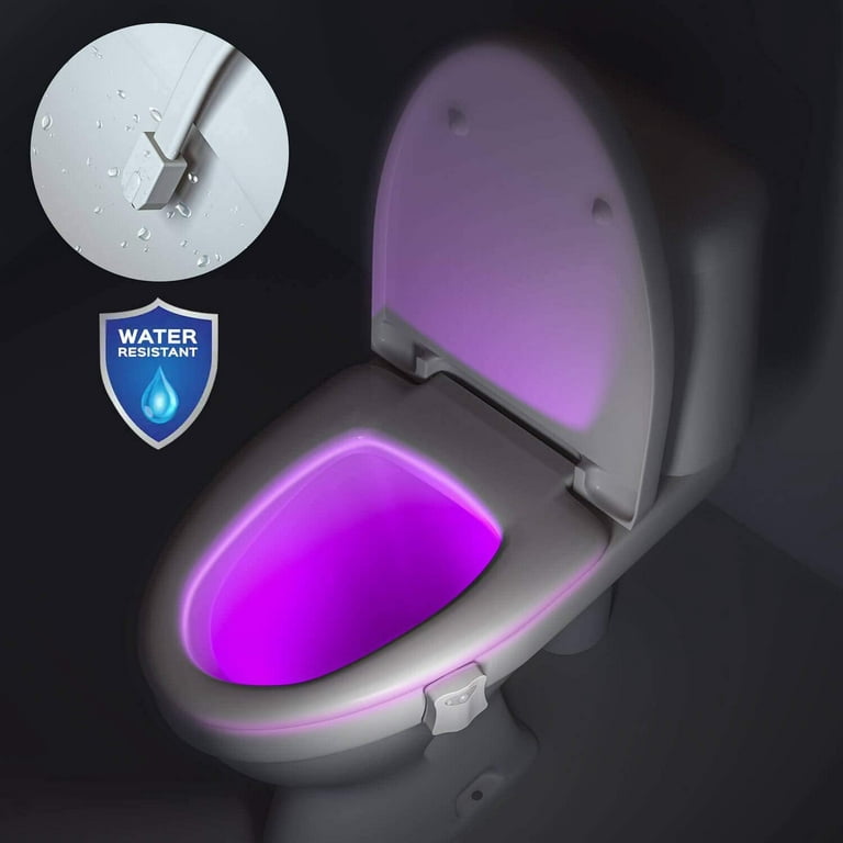JosLiki 16 Colors Night Light - Toilet Night Light, Automatic Motion Sensor  Light for Bathroom Washroom, Glow Bowl Night Light Fit for Any Toilet  (Multi-Colored, Small) 