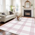 thumbnail image 3 of Red Buffalo Plaid Area Rug 6x9 Washable Rug Non Slip Farmhouse Checkered Watercolor Large Area Rug Soft Stainresistant Indoor Floor Carpet for Living Room Bedroom Home Office Dining Room Nursery, 3 of 9