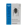 Equate Steel Foldable 3in1 Bedside Toilet Commode, 400 lb Weight