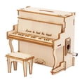 thumbnail image 4 of Bunblic Piano Model Kit 3D Wooden Puzzles for Adults Hand Crank Musical Instrument Birthday Christmas Gift Piggy Bank Musical Box Style D, 4 of 8