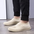 thumbnail image 2 of Men's Walking Shoes Comfort Soft Sock Sneakers Breathable Knit Woven L𝗈afers Shoes S𝗅ip On Laceless Workout Shoes Wide Width Tennis Sport Shoes Casual Outdoor Walking Shoes, 2 of 9