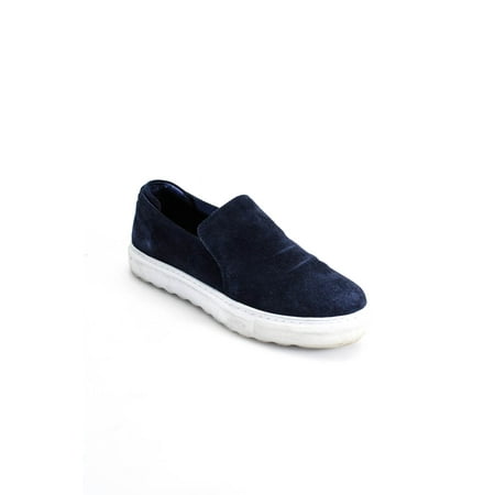 

Pre-owned|J Slides Womens Perrie Scalloped Sole Slip On Sneakers Navy Suede Size 7