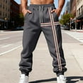 thumbnail image 1 of Ceisia Men Solid Color Loose Casual Pants Elastic Waist Drawstring Sports Gift Work Trousers, 1 of 8