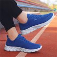thumbnail image 5 of HEWUQI Women's Walking Shoes Mesh Hollow out Lightweight Tennis Fashion Sneakers Sports Workout Gym Athletic Shoes for Running Blue Size 11, 5 of 7