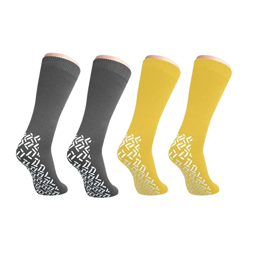 Nobles XXXL Extra Wide Bariatric Non Skid Slipper Socks for Swollen