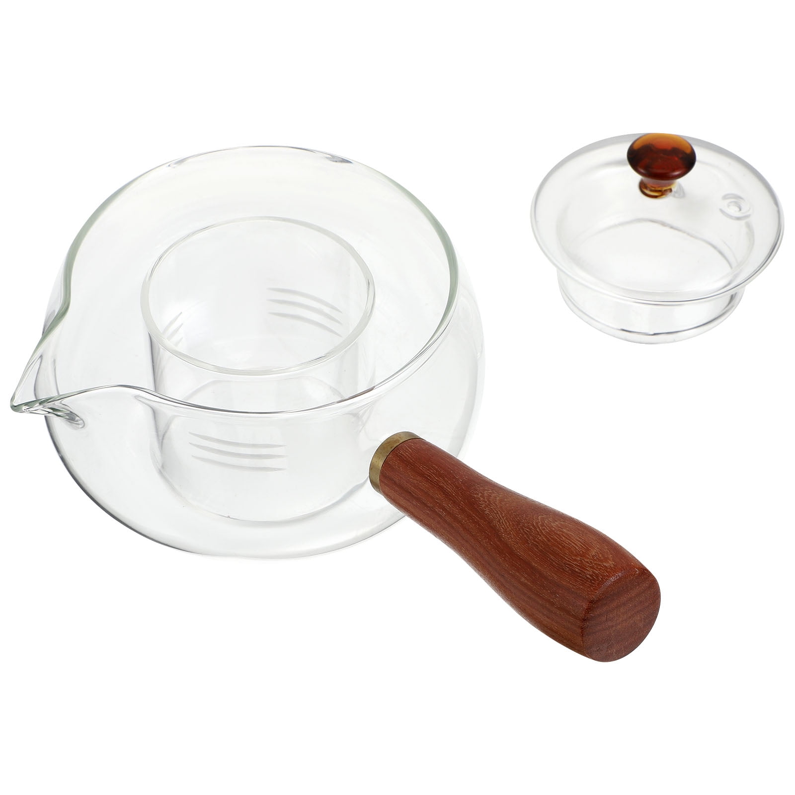 LEORX Glass Boiling Pot 1Pcs Stovetop Tea Kettle Suitable for Family Members