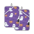 thumbnail image 7 of Yayeee Pot Holders Kitchen Heat Resistant with Pocket 7"x9.8" Cotton Oven Cooking Hot Pads, Halloween Purple Ghosts, 7 of 7