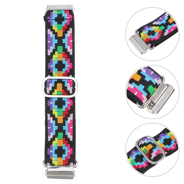 OUNONA Watch Strap Replacement Elastic Nylon Band Compatible with Fitbit 1 Piece