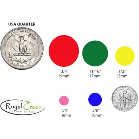 Royal Green Color Code Stickers Inventory Labeling 19mm ...