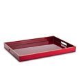 thumbnail image 1 of Rectangle Brillant Rouge avec Plateau d'Accents Dorés, 1 of 3