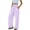 Purple, variant on Einccm Womens High Waisted Wide Leg Pants - Checkered Casual Plaid Trousers with Pockets - Comfy Smocked Waist Flowy Bottoms for Vacation or Daily Wear