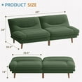 thumbnail image 2 of Homall Canapé-lit Futon avec Dossier Réglable et Accoudoirs Réglables sur Cinq Positions, Idéal pour les Petits Espaces comme le Salon Ou le Bureau., 2 of 7