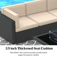 thumbnail image 5 of 9 Piece Patio Furniture Set with 44" Propane Gas Fire Pit Table, Outdoor Sectional Conversation Set Wicker Rattan Sofa Set with Storage Side Table & Coffee Table, 5 of 6