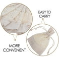thumbnail image 5 of Fovewise 6pcs Lace Embroidered Canvas Drawstring Bags For Candy Presents Small Floral Sachet Pouches For Kids Gifting Pouches For Birthday Parties And Diy Crafts, 5 of 8