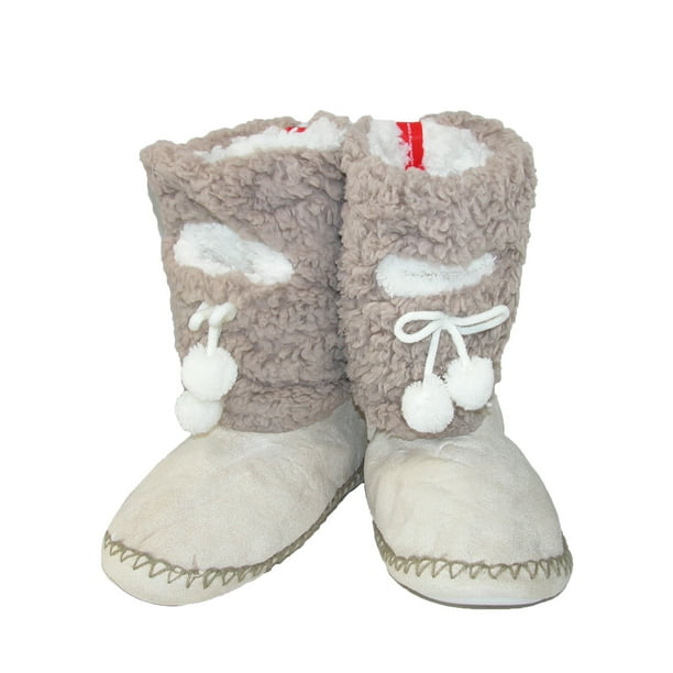 grey fuzzy boots