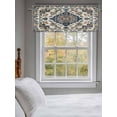 thumbnail image 3 of Navy Blue Brown Southwestern Curtain Valances for Windows, Boho Retro Geometric Ethnic Kitchen Valance Window Treatment, Light Filtering Block Curtains for Bathroom/Bedroom/Living Room 42'' x 18'', 3 of 9