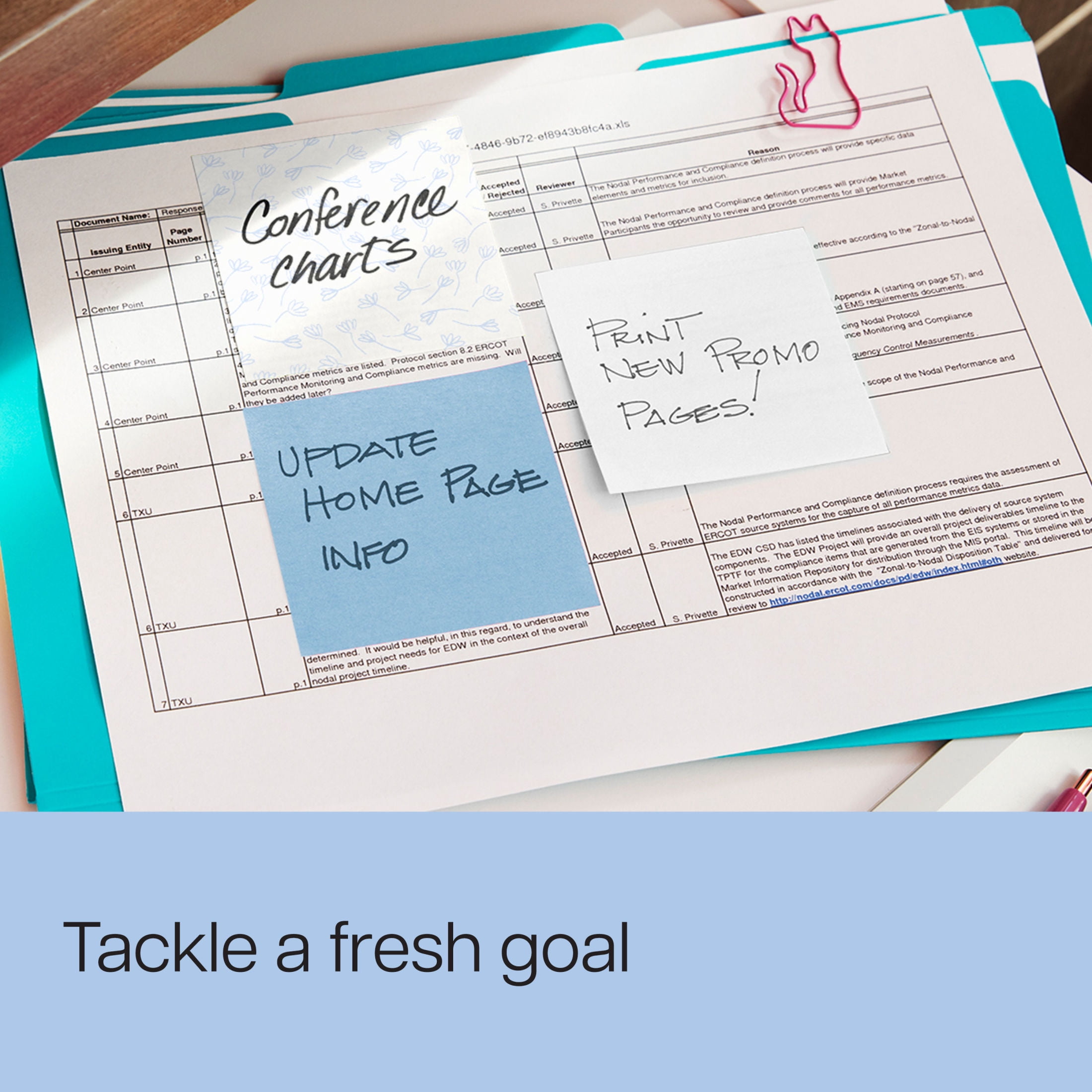 Post-it Sticky Notes, Blue Cottage Design, 3 in. x 2.9 in., 3 Pads