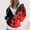 Red, variant on Trushirts Womens Purple Zip Up Hoodie - Oversized Polyester Style with Artistic Color Splash Print & Kangaroo Pockets, S-XXXL for Casual Daily Wear/Layering,Size XL