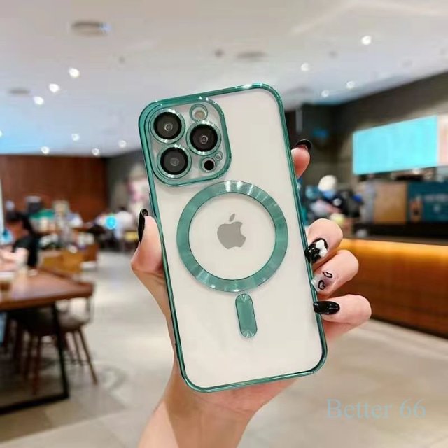 Lujo Chapado Magnético Para Mag Funda De Carga Inalámbrica Segura Para IPhone 11 12 13 Pro Max 14 Plus