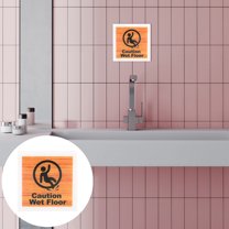 FONWILYO 1Set Caution Wet Floor Sign for Industrial Use with Scratch Resistant Material Yellow