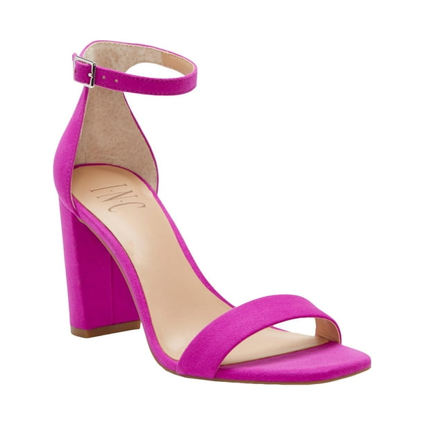 INC Womens Lexini Microsuede Ankle Strap Dress Sandals Purple 6 Medium ...