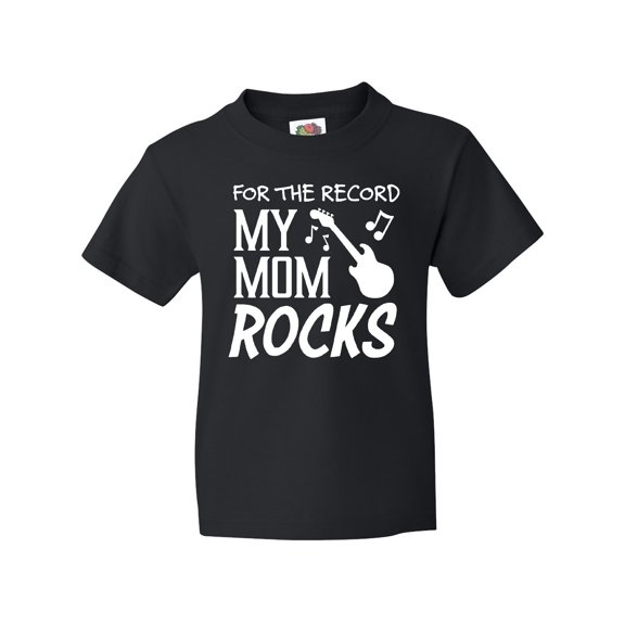 Inktastic For the Record, My Mom Rocks Youth T-Shirt