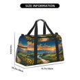 thumbnail image 3 of Rocae Sunflowers At Sunset Print Hand Travel Bag Travel Duffel Bag and Fitness Bag, Women's Waterproof Weekend Tote, Men's Travel and Fitness Essentials, 3 of 7