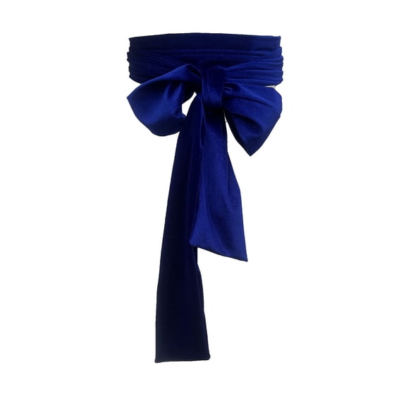 XmhyTop-A Velvet Sash Belt Elegant Wide Wedding Party Sash, Dress Waist Belt for Special Occasions,Dark Blue
