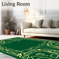 thumbnail image 2 of ODIKA 8'x10' Machine Washable Non-Slip Area Rug, Velvet Arcade Pathways with Interlocking Signal High Traffic Rug with Pad, Green, 598698, 2 of 8