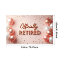 thumbnail image 1 of Decorative Design Officially Retired Banner Glitter Lettering Balloon Decoration Gold Stars Hanging Decor for Retirement Party Event Celebration Indoor Decoration, 1 of 4