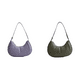 thumbnail image 1 of Bolso Cuero PU Con Forma Media Sólido para Mujer Mano () Púrpura, 1 of 8