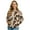 Brown Cowhide, variant on Xoenoiee Women's Windbreaker Bomber Jacket Zip Up Jacket Fall Winter Casual Coat Lightweight Women Loose Fit Outerwear with Pockets, Poppy Floral Green, 4X-Large