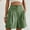 Green, variant on 2025 New Womens Shorts Plus Size Trendy Solid Shorts High Waisted Button Front with Pocket Stretchable Swim Shorts Women Green