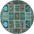 thumbnail image 1 of Ahgly Company Indoor Round Persian Light Blue Traditional Area Rugs, 4' Round, 1 of 4
