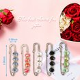 thumbnail image 6 of 5 Pcs Fashion Pearl Brooch,Sweater Shawl Clip Double Faux Pearl Brooches Waist Pants Extender Safety Pins, 6 of 6