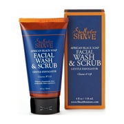 Sundial Brands Shea Moisture Shave Facial Wash & Scrub, 4 oz