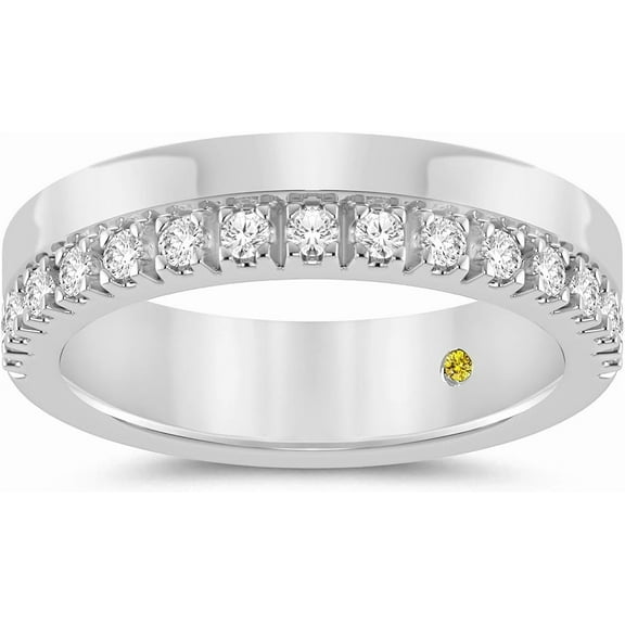 Lab Grown Diamond Wedding Rings for Women | Real White Gold Plated 925 Sterling Silver 1/3 CTTW Certified Milgrain Diamond Stackable Bands | Ring Size 4.5