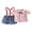 Red, variant on Cenuakty Toddler 6M 12M 18M 24M 2T 3T 4T Boys Shorts Set, Stars Striped Shirt with Denim Overall Shorts Summer 4th of July Outfit