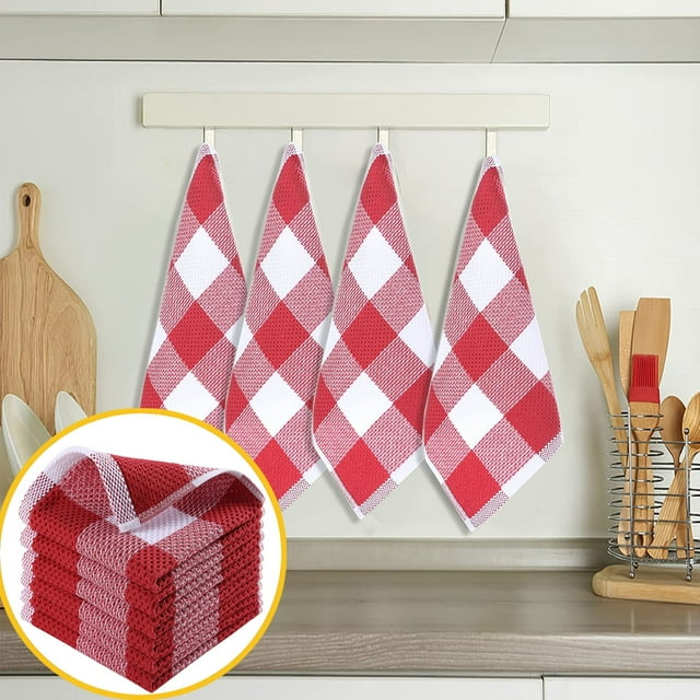 Chmadoxn Cloth Thickened Towel Absorbent Towel Nonfading Cloth Lattice Wipe Tablecloth Dish washing