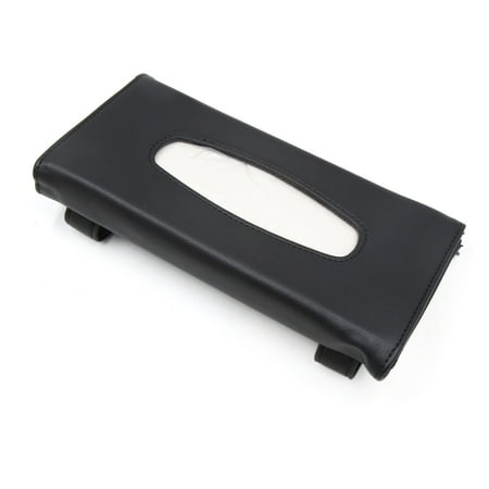 Universal Black Faux Leather Napkin Paper Facial Tissue Box Holder for (Best Car Tissue Holder)