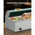 thumbnail image 4 of VEVOR Commercial Food Warmer, 1500W Electric Stainless Steel Steam Food Warmer with Glass Cover, 4-Pan Countertop Buffet Bain Marie with Soup & Perforated Ladles, for Catering, Restaurant & Party, 4 of 9
