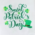 thumbnail image 5 of CAICJ98 St Patricks Day Baby Boy Outfit Long Sleeve Romper Onesie Clover Pants Hat 3Pcs Clothes Set (White,6-9 Months), 5 of 7