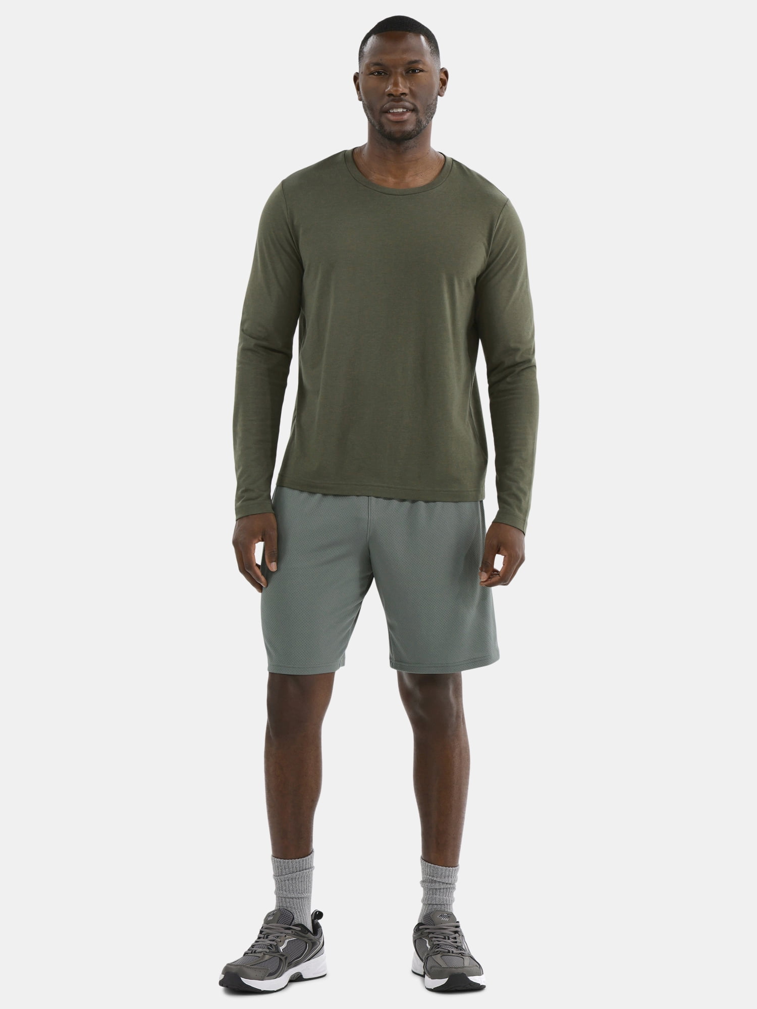 Athletic Works Men's and Big Men's Active Mesh Shorts, 9" Inseam, Sizes XS-5XB