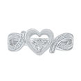 thumbnail image 2 of STERLING SILVER 0.03 CTTW WHITE DIAMOND HEART RING, 2 of 3