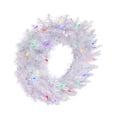thumbnail image 4 of Vickerman 24" Sparkle White Spruce Artificial Christmas Wreath, Multi-Colored LED Lights, 4 of 6