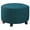 Dark Blue, variant on Ottoman Cover Round,Thick Stretch Low Bench Cover,Solid Color Jacquard Footrest Stool Protector Sofa Cover For Living Room-Khaki-Medium