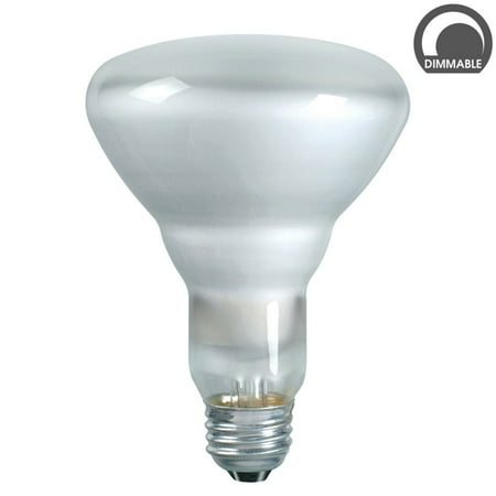 500 Base Unit - Luxrite LR20880 65-Watt BR30 Incandescent Flood Light Bulb, Dimmable, Frosted Finish, 500 Lumens, E26 Base, 1-Pack
