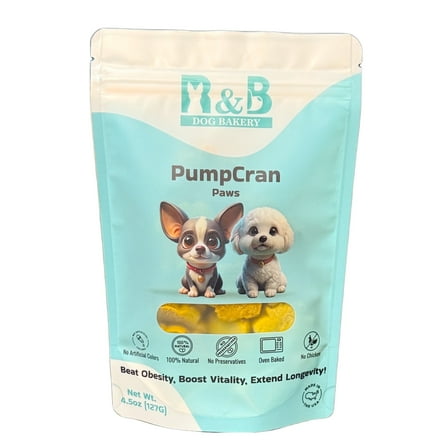 R&B Dog Bakery PumpCran Paws Treats for Dogs, 4.5 oz